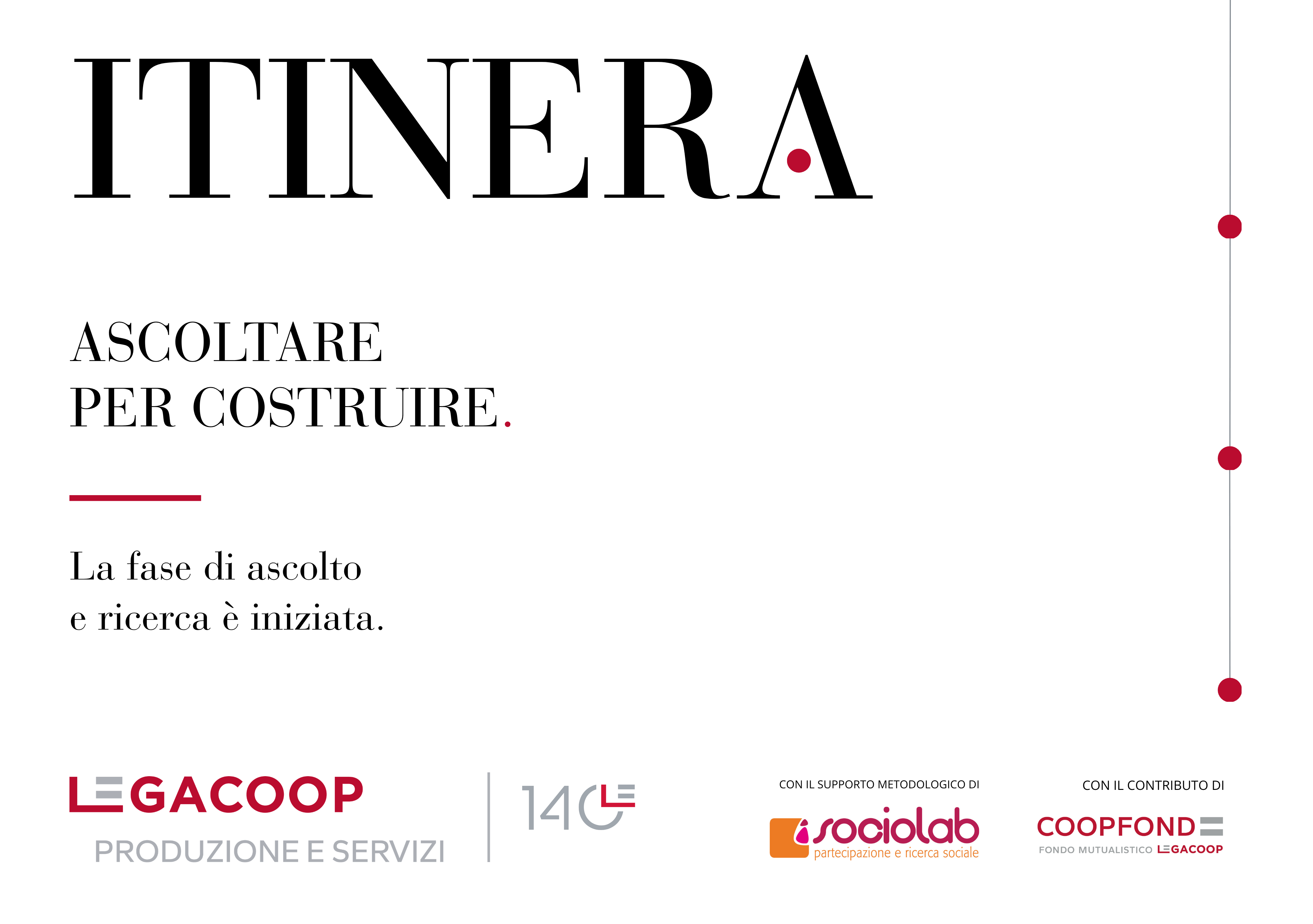 ITINERA: al via la fase di ascolto e ricerca insieme a Sociolab