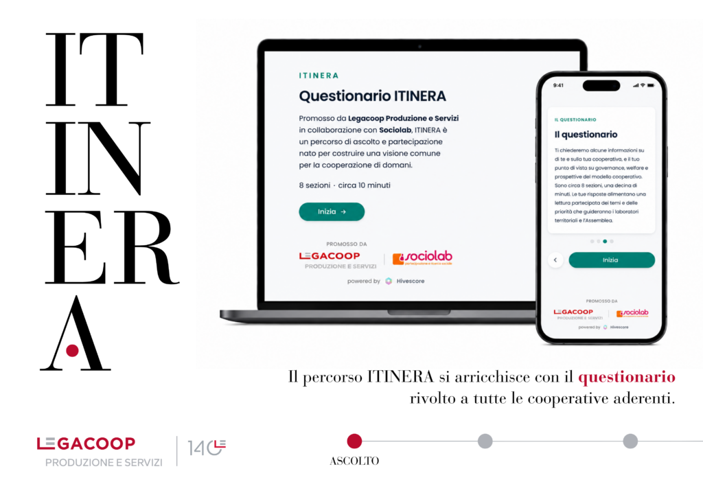 ITINERA: il percorso di ascolto si arricchisce con il questionario rivolto alle cooperative aderenti