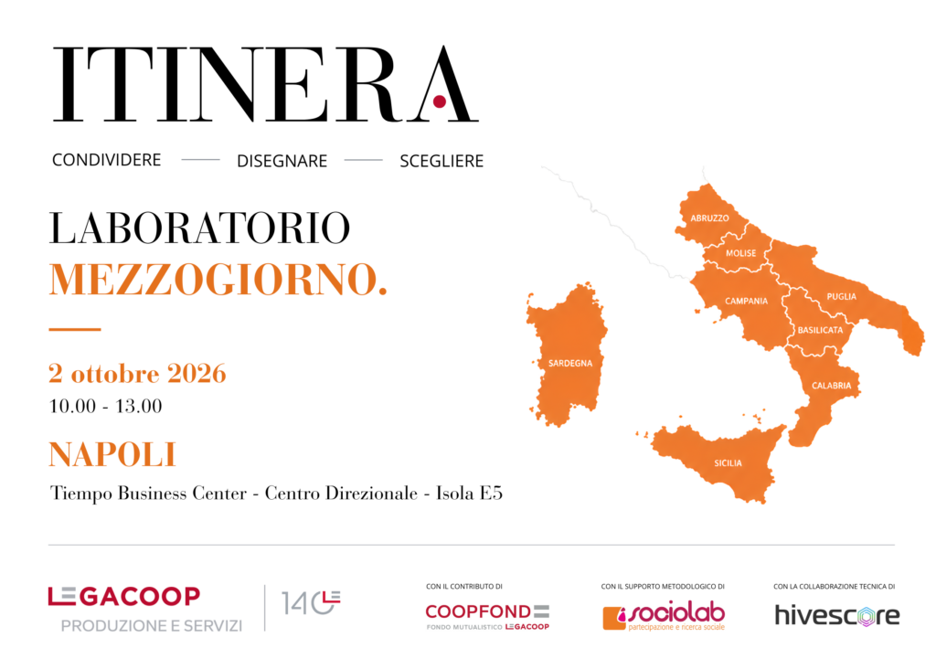 ITINERA arriva a Napoli: il 2 ottobre il Laboratorio territoriale con cooperatrici e cooperatori del Mezzogiorno